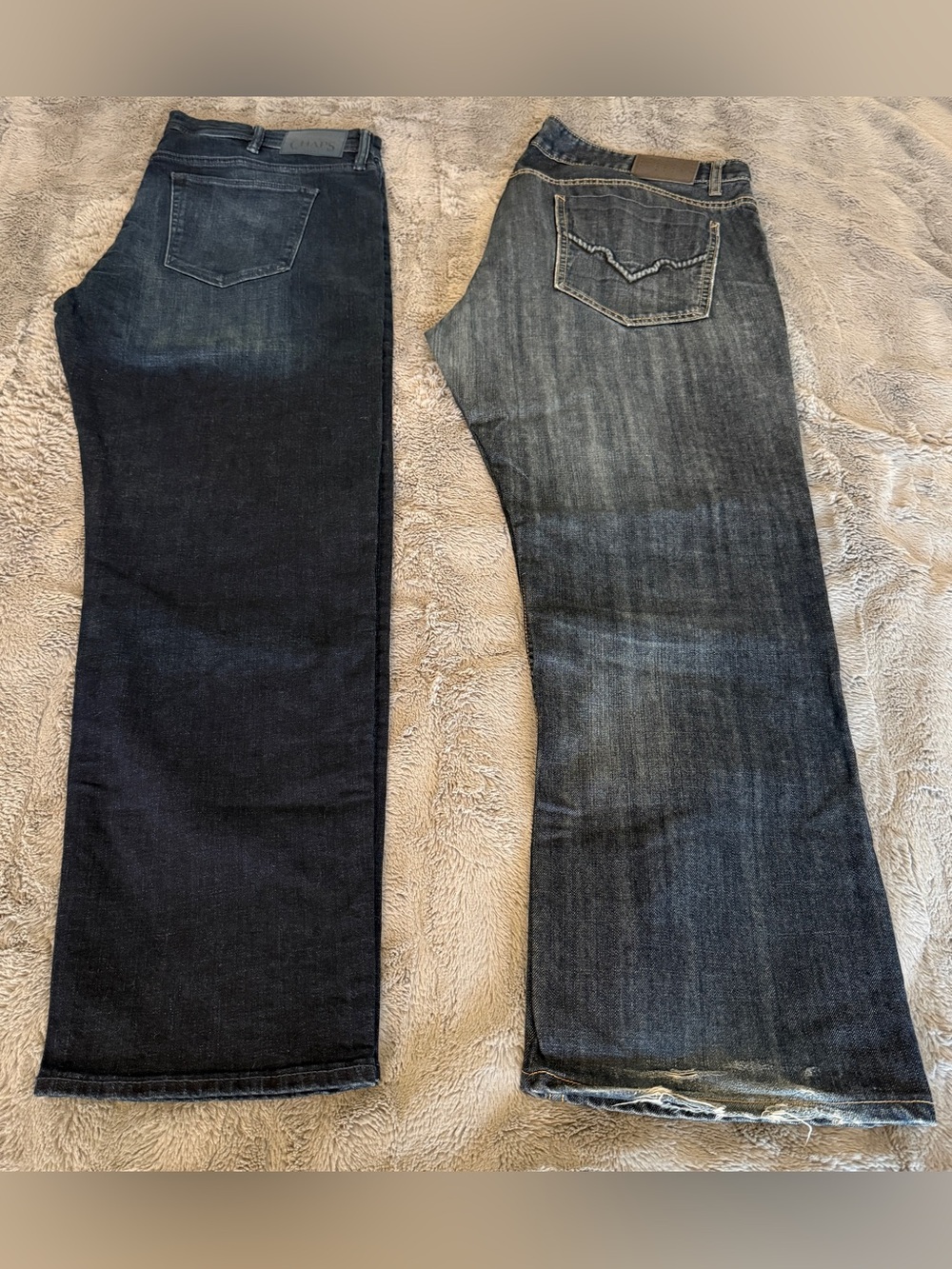 Men's Jeans Lot 40x32 Chaps Slim Straight INC Barcelona Boot Blue Denim 2pc
